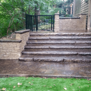 Seamless Slate patio stairs