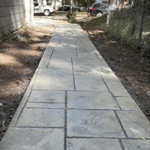 Large Ashlar Slate Concrete Walkway